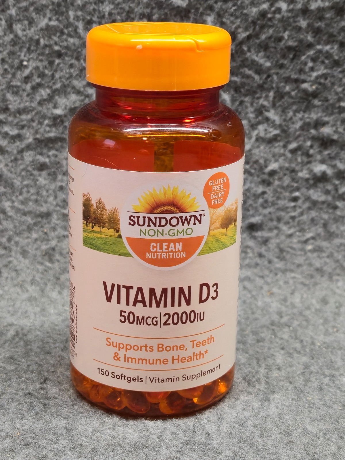 Lot 2 Sundown Vitamin D3 50mcg 2000IU 150softgels Each Bottle. EXP 06/2026