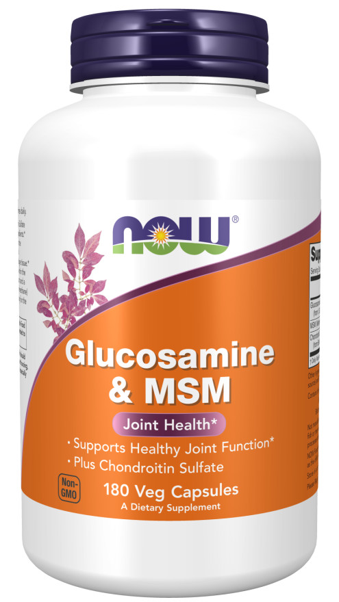 NOW Foods Glucosamine & MSM Veg 180 Capsules 5/26EXP For Joints Joint Support
