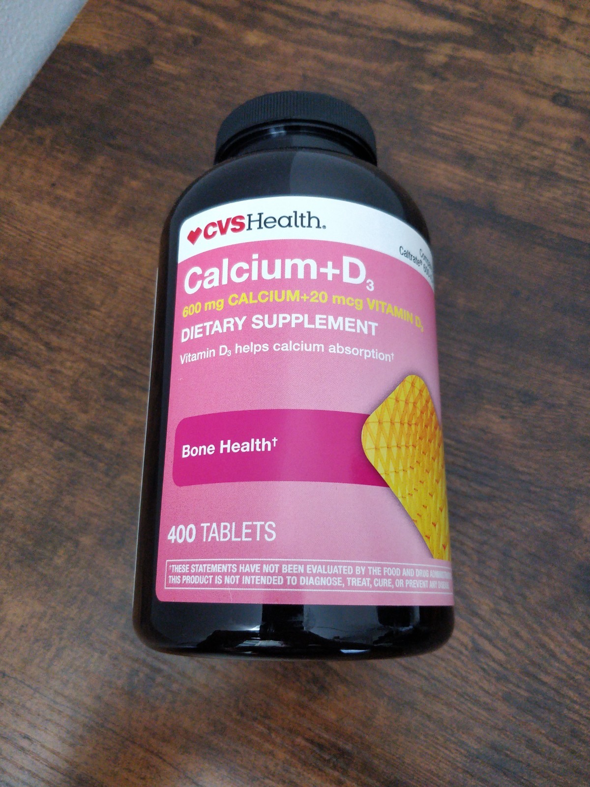 CVS Health CALCIUM+D3 400 Count tablets With Vitamin D – New – Expires 3/27