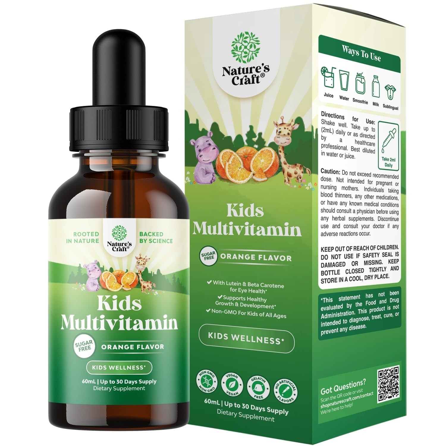 Natures Craft Liquid Multivitamin for Kids Immunity Support – Yummy Toddler S…