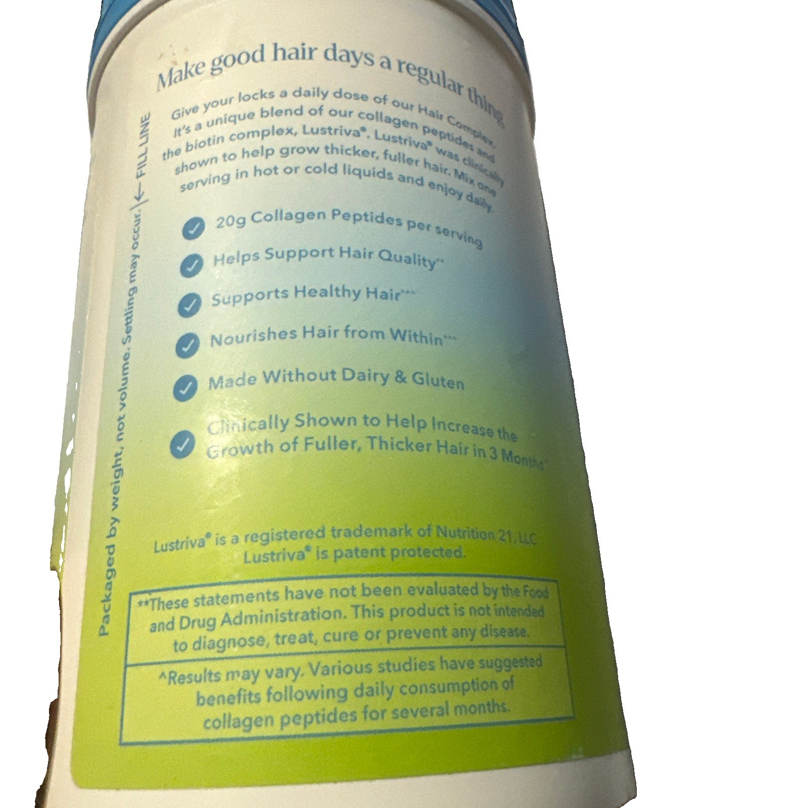 Vital Proteins Hair Complex EXP 12/26!!Thicker Fuller Hair Unflavored 11.4oz New