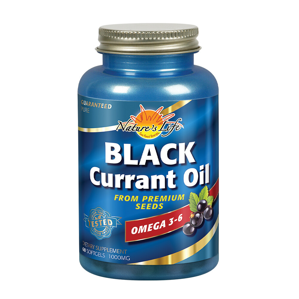 Nature’s Life Black Currant Seed Oil 1000 mg | 60ct, 60 Servings
