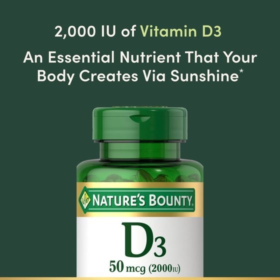 Nature’s Bounty Vitamin D3 2000IU Immune Support Softgels 240 Count