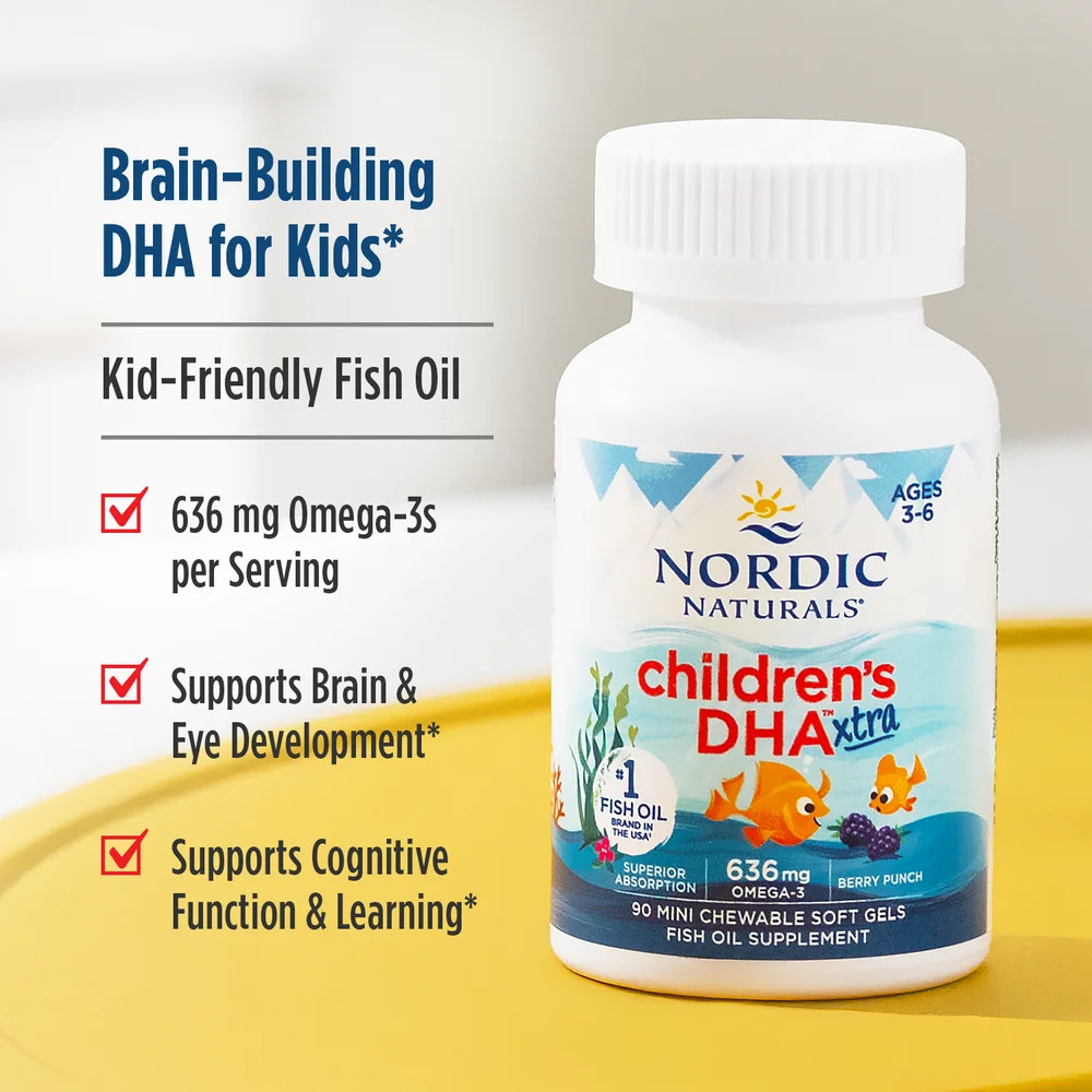 Nordic Naturals Children’s DHA Xtra – Concentrated Omega-3 for Kids, DHA, 90 Ct