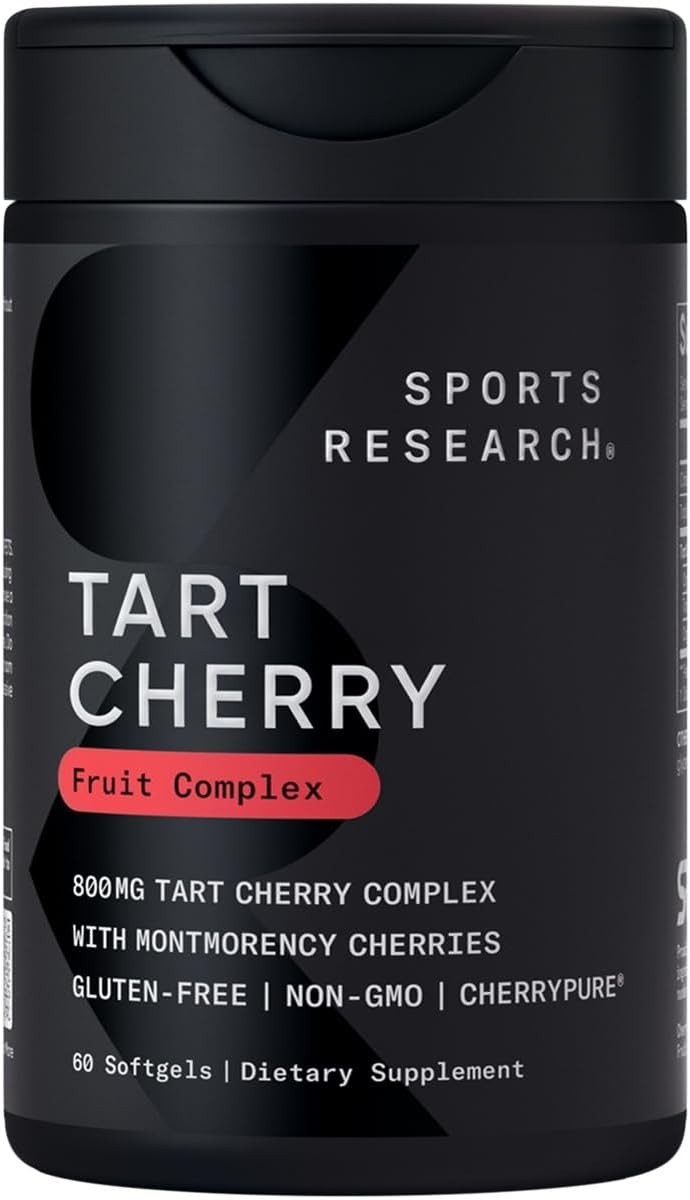 Tart Cherry Capsules – Non-GMO & Gluten-Free – 60 Antioxidant Softgels