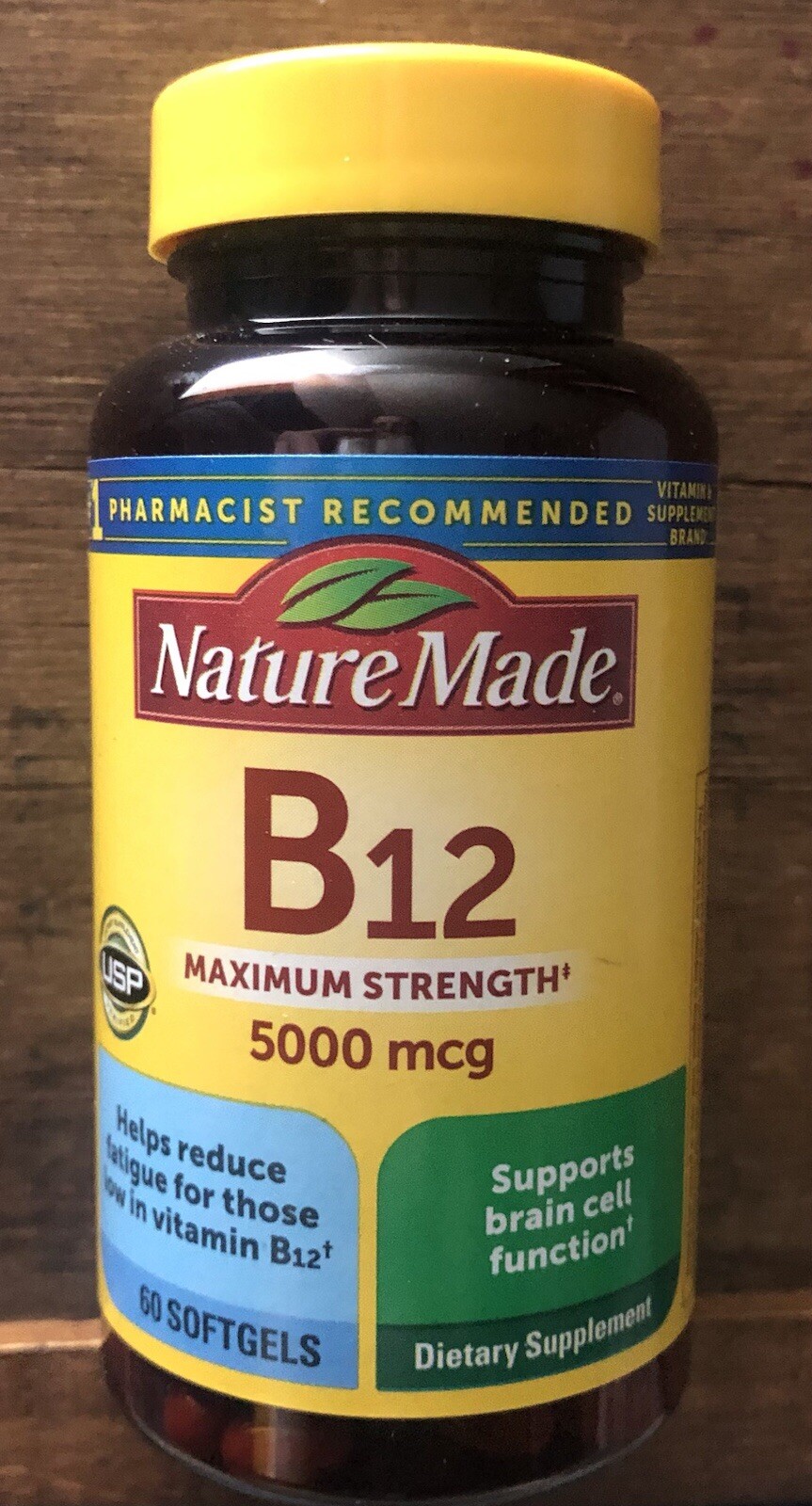 NATURE MADE B12 Maximum Strength Vitamin 5000 mcg Energy 60 ct EXP 07/2027 NEW