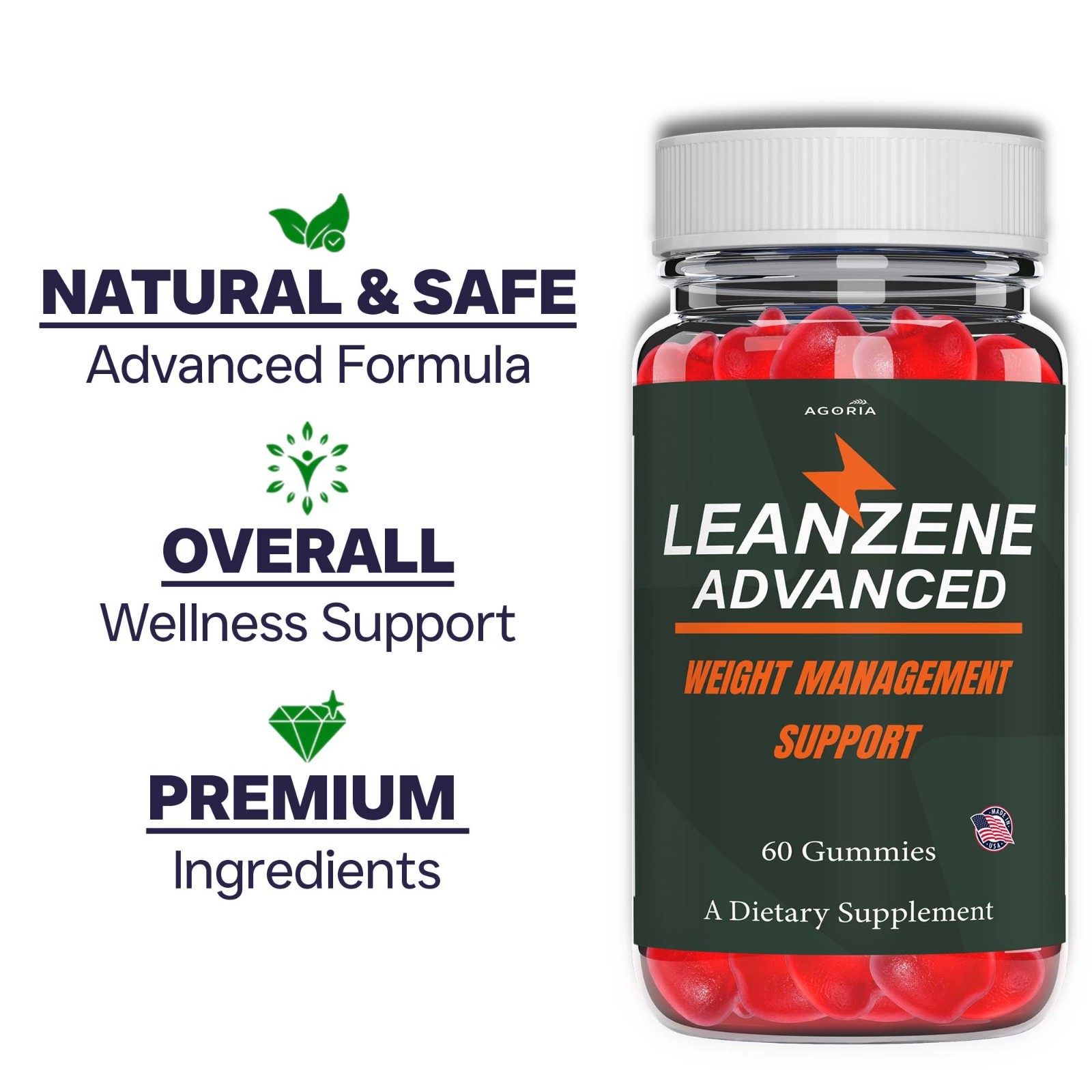 (1 Pack) Leanzene Weight Management Support, Leanzene Advanced Gummies