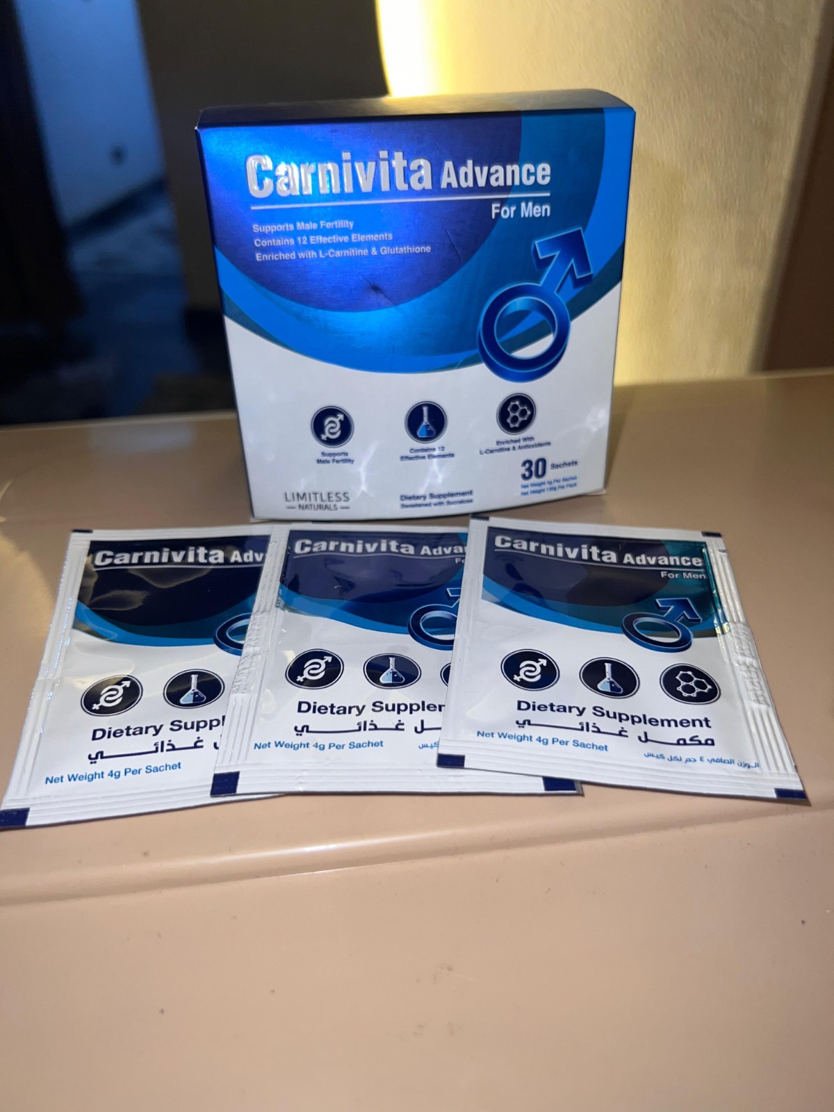 Carnivita Advance For Men – 2 Pac × 30 Individual Sachets – 4g Each – Sealed Box