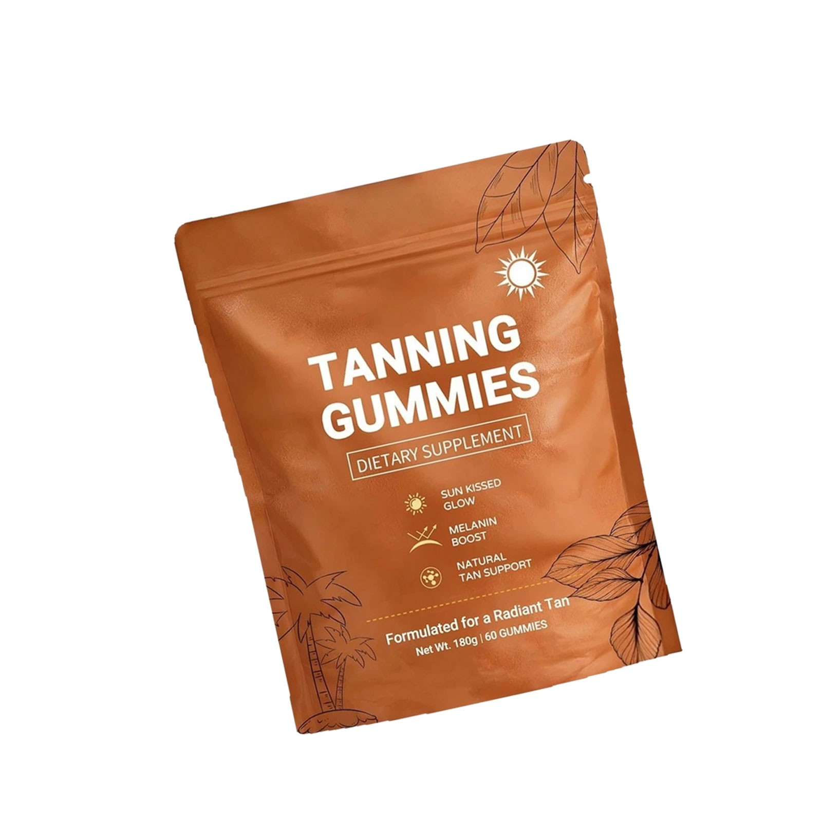 60pcs Daily Tanning Gummies Vitamin Blackening Gummies – Enhance Skin Melanin