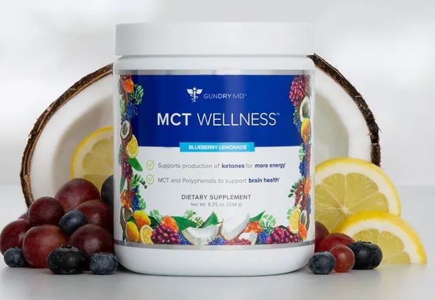 Gundry MD MCT Wellness Powder Blueberry Lemonade 8.25 oz Diet Supplement