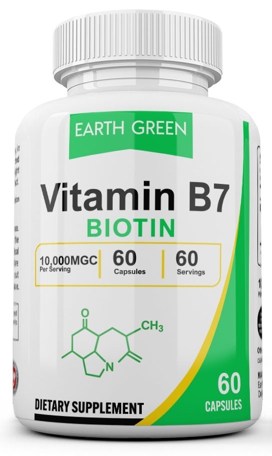 Biotin (Vitamin B7) 10,000mcg (10mg) 180 Capsules High Potency