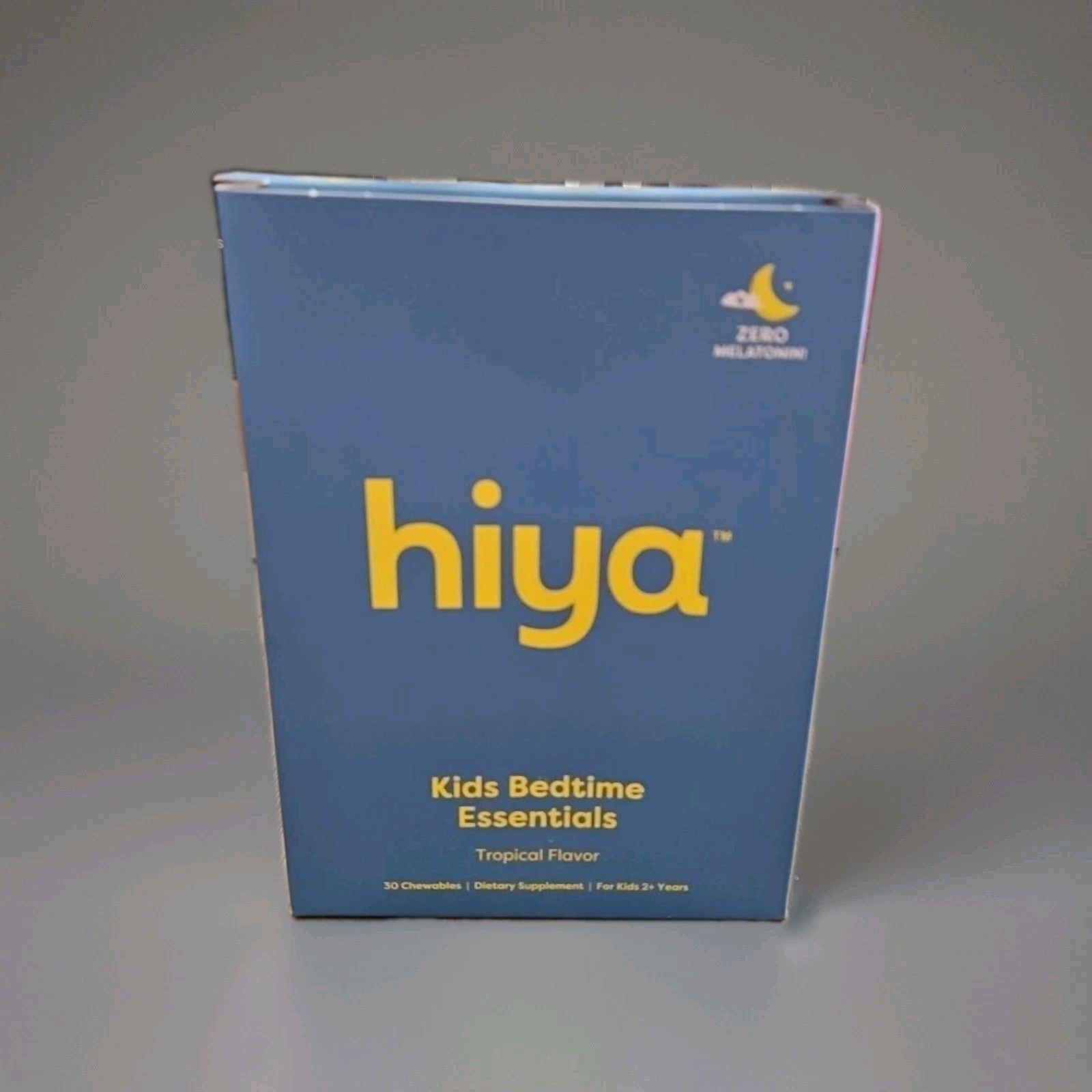 Sealed Hiya Kids Bedtime Essentials 30 Chewables Zero Melatonin And Container