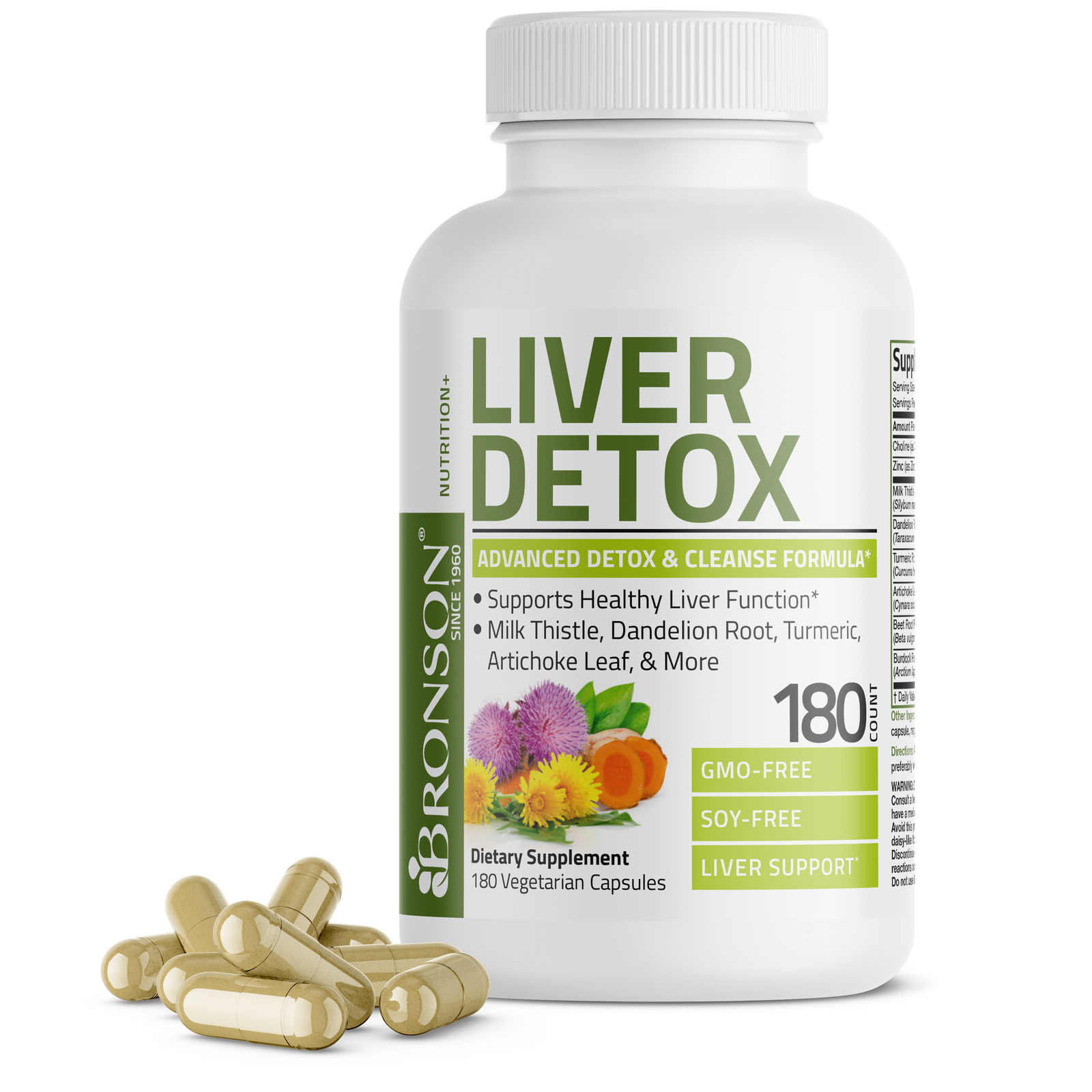 Bronson Liver Detox Advanced Detox & Cleansing Formula, 180 Capsules