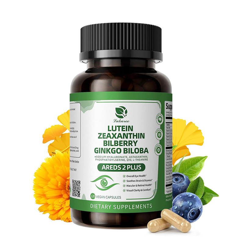 Eye Vitamins – Bilberry Supplement for Eyes, with Astaxanthin, Ginkgo Biloba