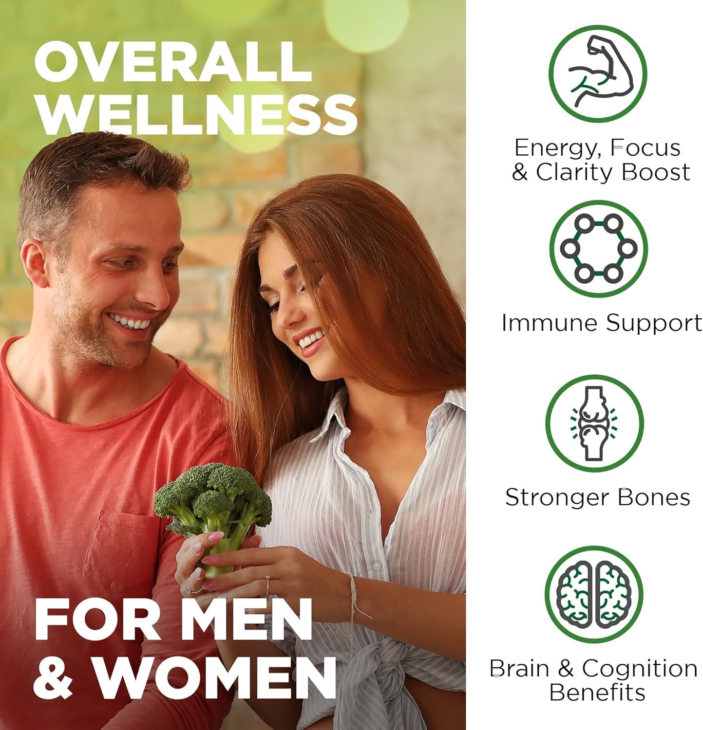 Multivitaminas diarias de alimentos integrales naturales, verduras y frutas