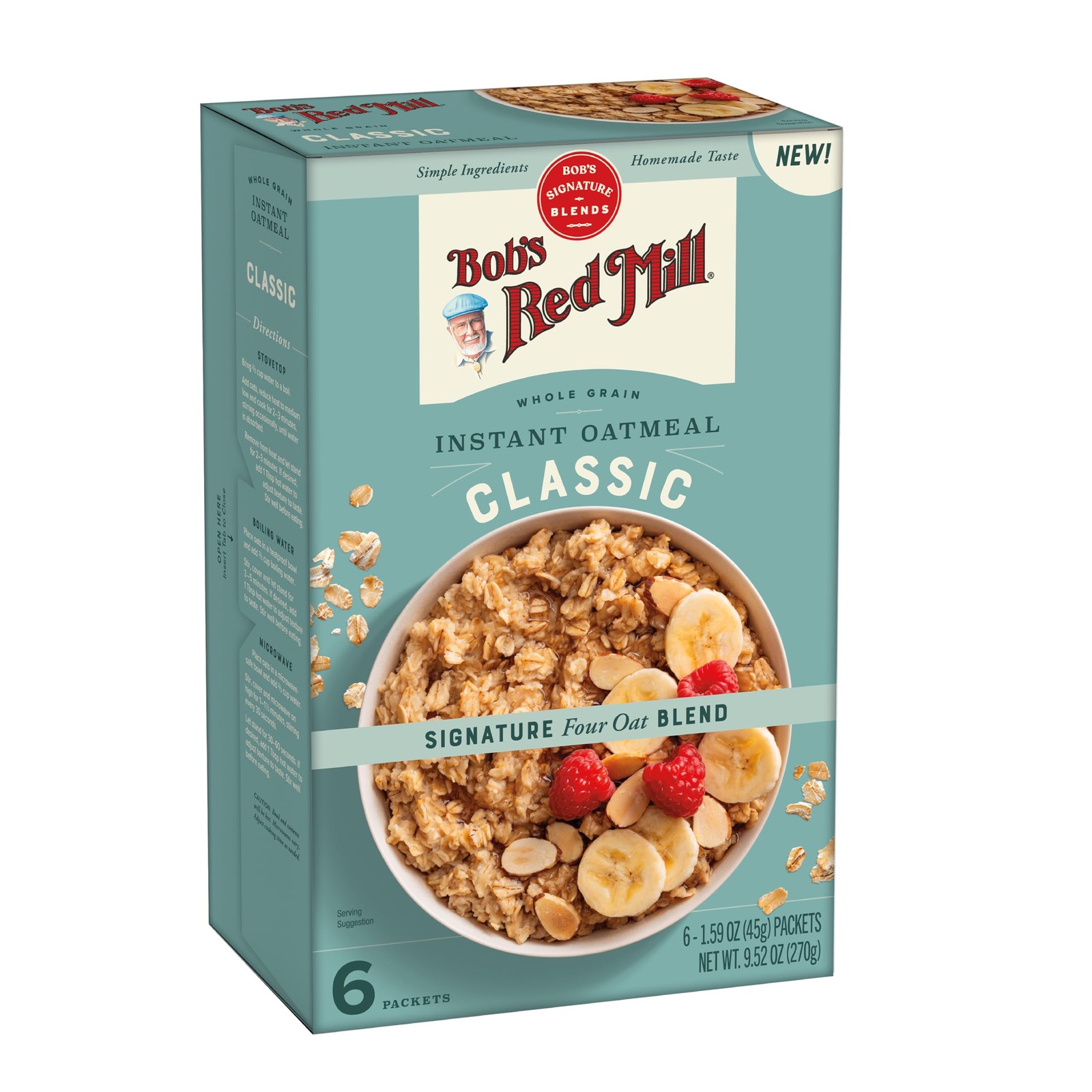 Bob’s Red Mill Instant Oatmeal Packets, Maple 6 Count (Pack of 1), No Color