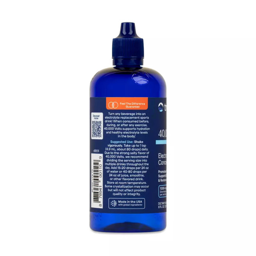 Trace Mineral 40,000 Volts Electrolyte Concentrate 8 oz Exp 2027+