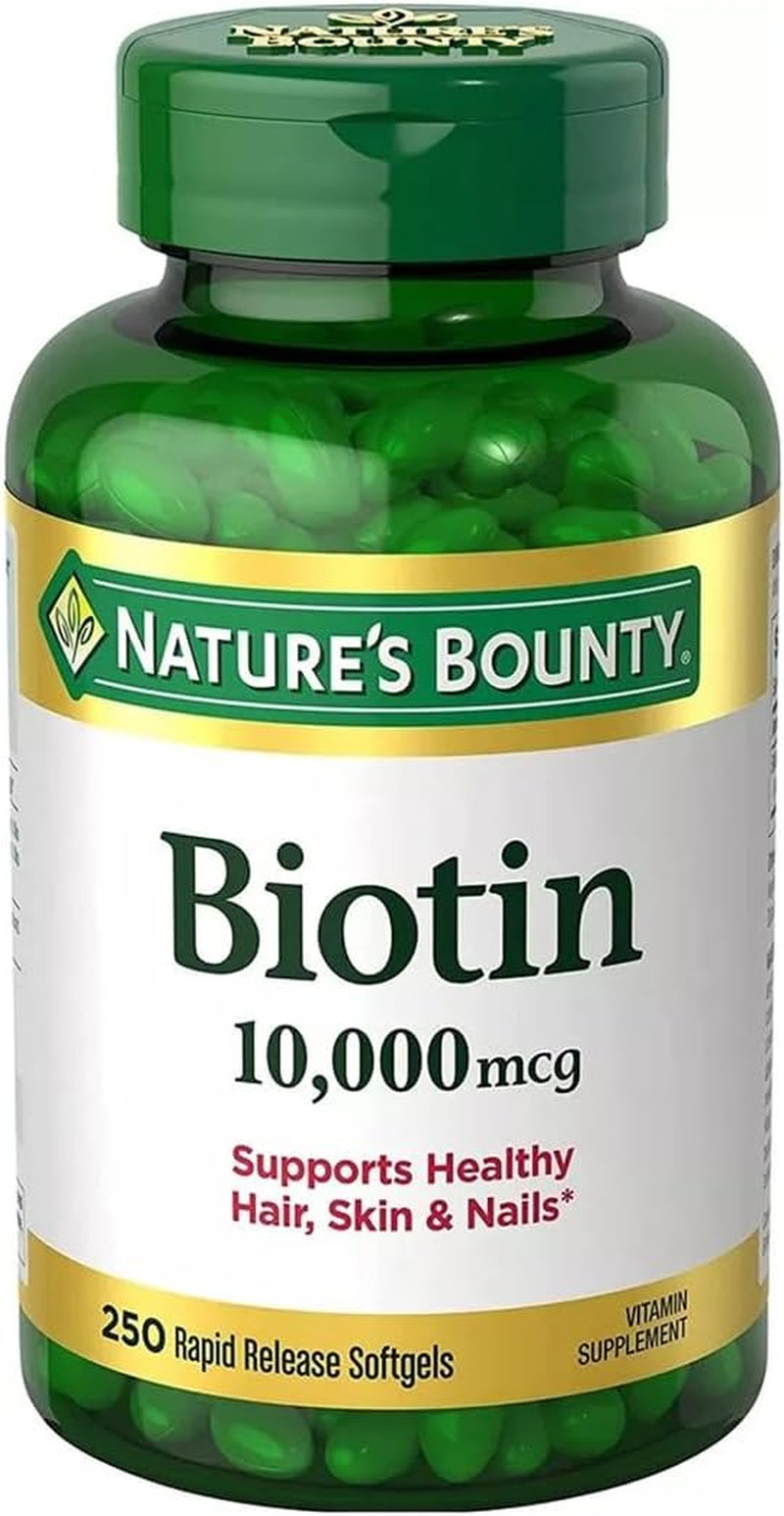 Biotin 10,000 Mcg, 250 Rapid Release Softgels
