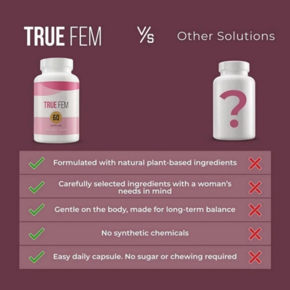 True Fem Vitamin ，Truefem 13-in-1 Capsules Vegan, Women’s Daily Balance (1Pcs)