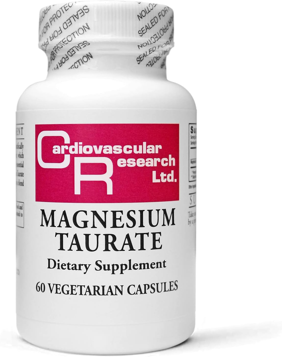 Magnesium Taurate 125 Mg, 60 Capsules, Creamy White
