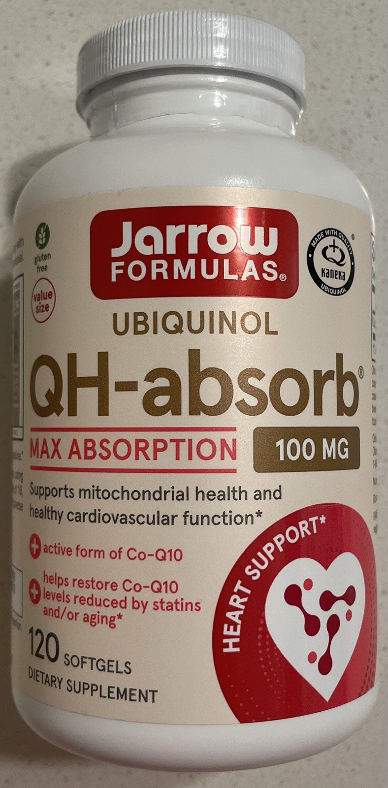 Jarrow Formulas Ubiquinol QH-absorb 100 mg – 120 Softgels – Expires 11/2028