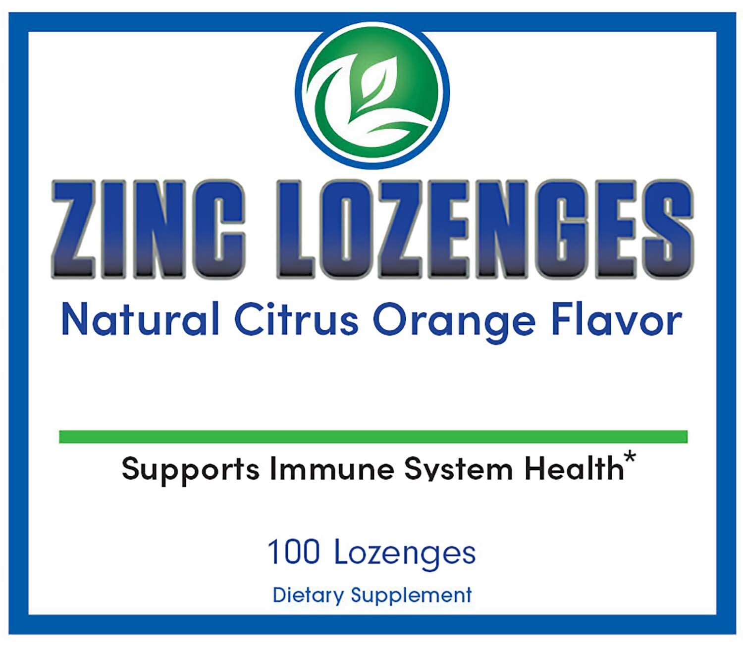 Zinc Lozenges Immune & Antioxidant Support – Orange Flavored, 100 Lozenges