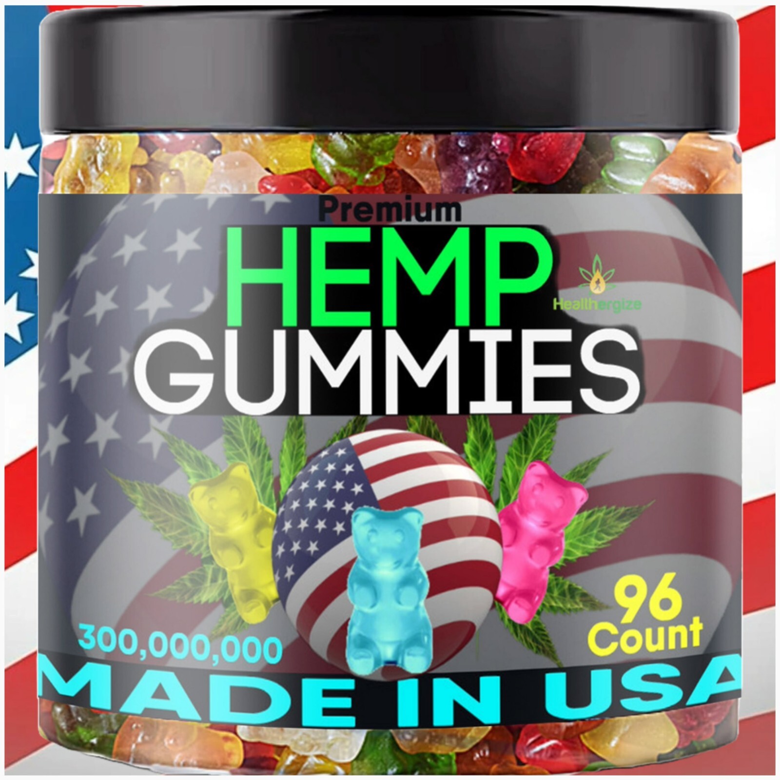 Herb Premium Gummies for Anxiety, Stress, Sleep, Calm, and Wellness MADE IN USA