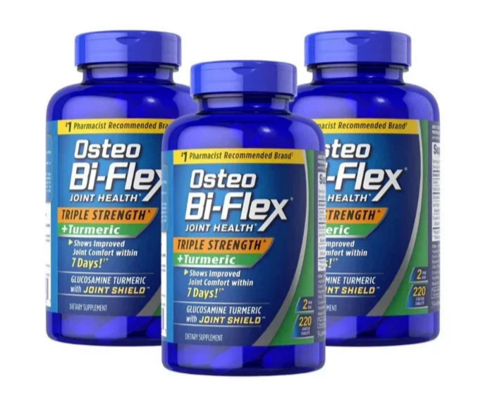 Pack 3 Osteo Bi-Flex Triple Strength Joint Health + Turmeric 220 Ct / Exp 2028