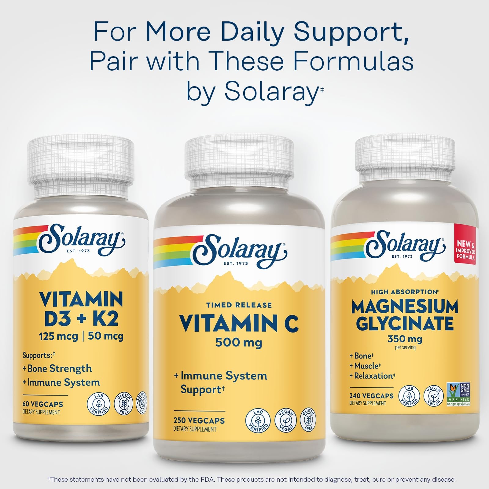 SOLARAY Vitamin C 500mg, TwoStage Timed Release Antioxidant and Immune Suppo…