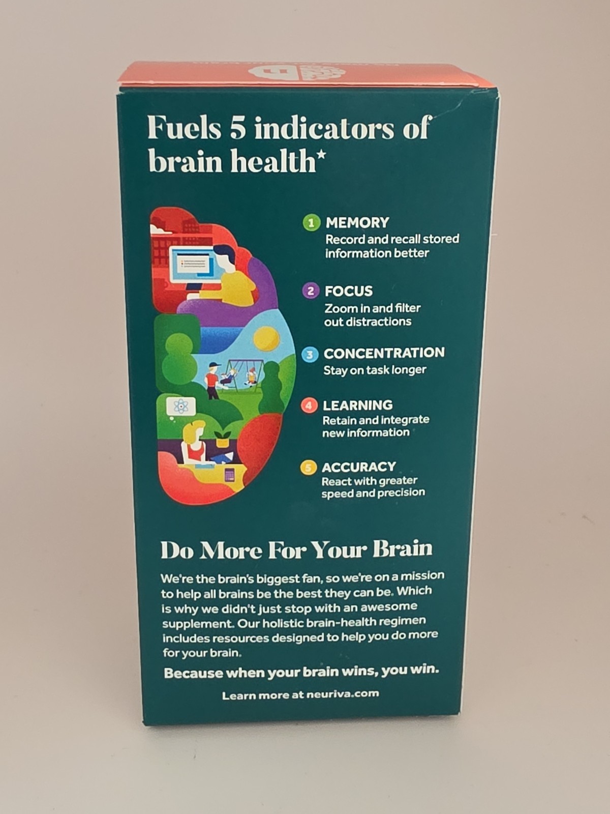 Neuriva Brain Health Original 5 Fuel 4 Memory Focus Concentration, 45ct, Exp 27