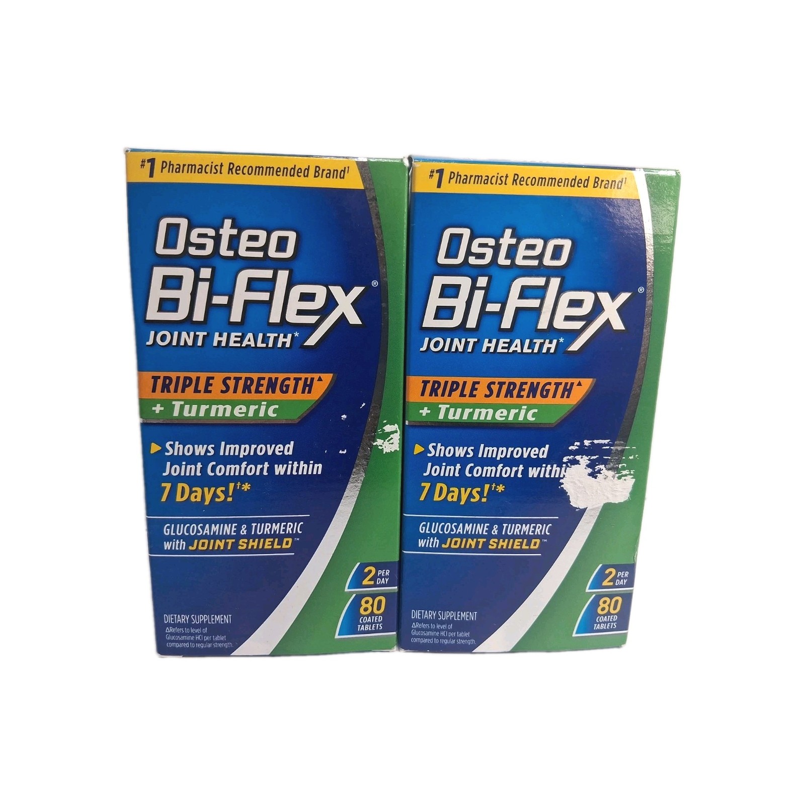 LOT OF 2 Osteo Bi-Flex Joint Triple Strength + Turmeric 80 Tablets EXP: 06/26