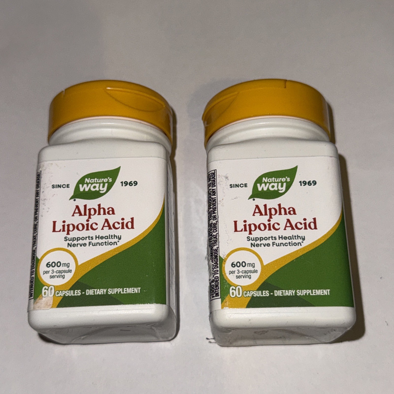 2 Pack Nature’s Way Alpha Lipoic Acid Healthy Nerve Function, 60 Caps Exp 8/26