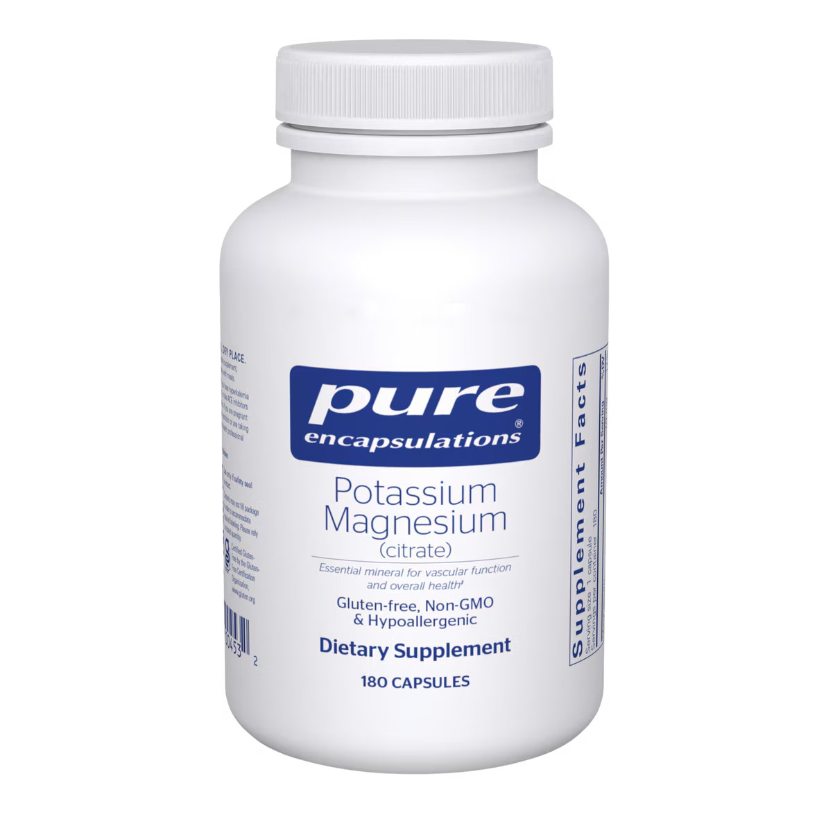 Pure Encapsulations Potassium Magnesium Citrate 180 Capsules exp 05/2027