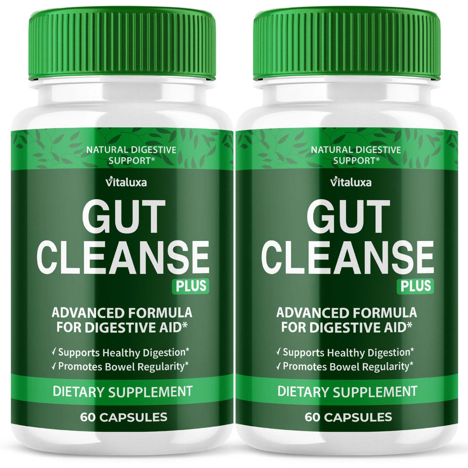 (2 Pack) Gut Cleanse Capsules, Detox Pills for Men and Women (120 Capsules)