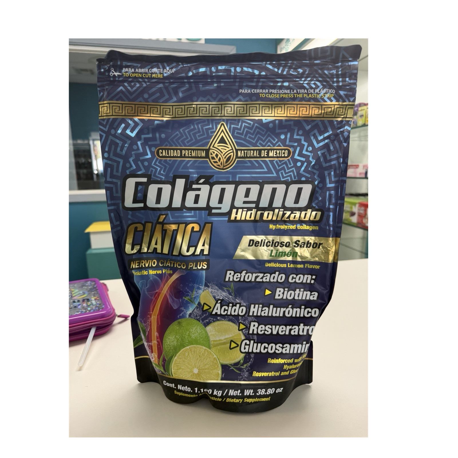 Natural de Mexico Collagen Biotin Lemon Powder 38.8 oz Sciatic Nerve Plus