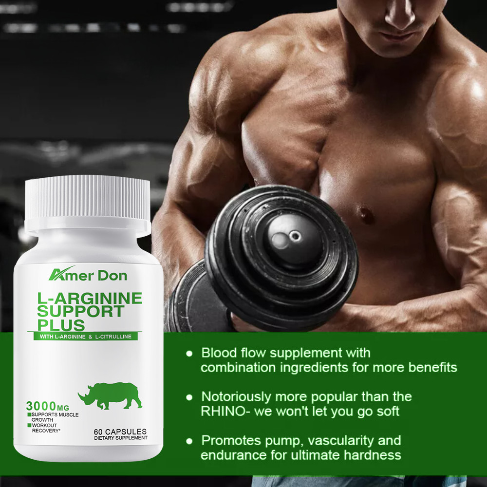 Nitric Oxide Booster L-Arginine, L-Citrulline 3000mg 60 Caps HIGHEST POTENCY