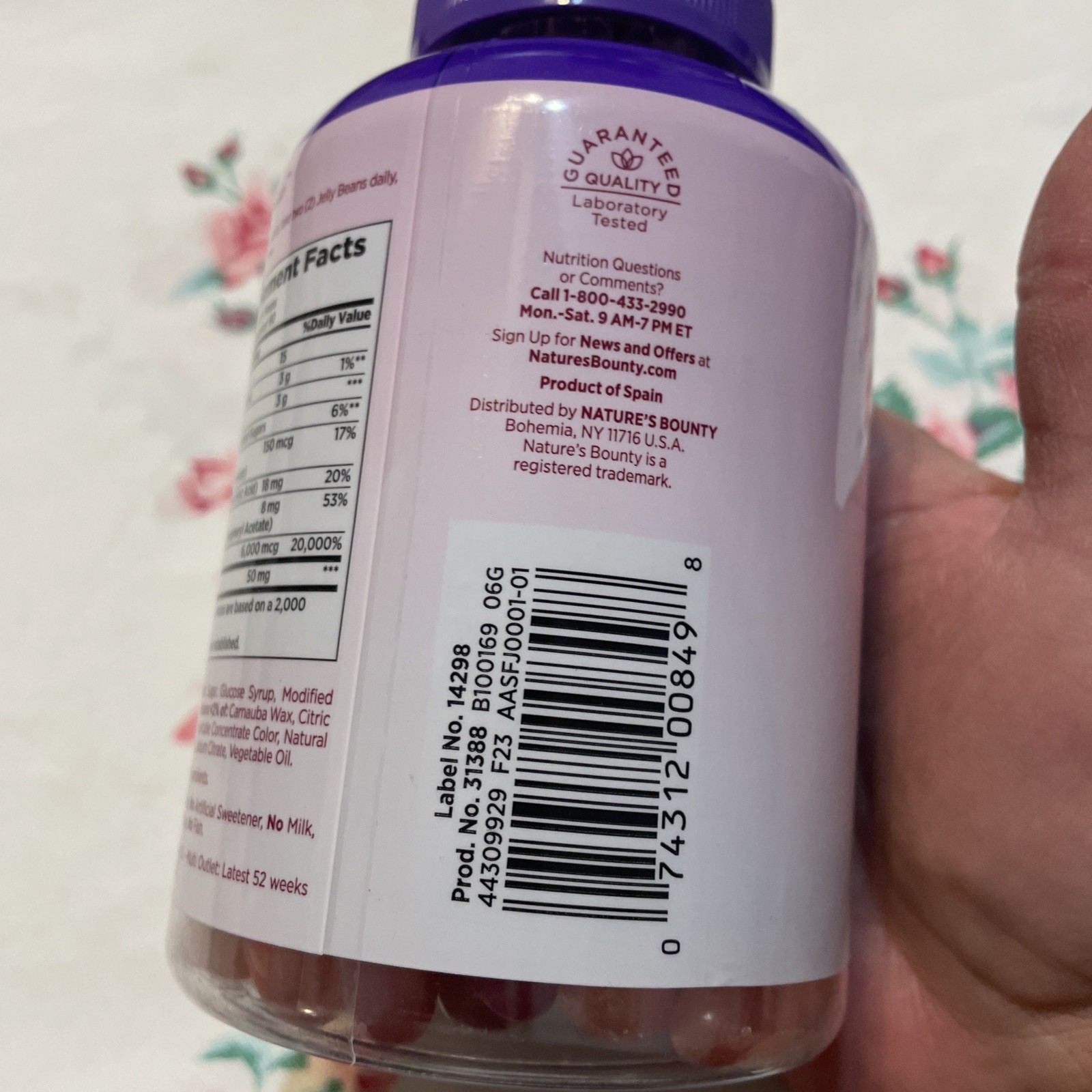 3~Natures Bounty Hair Skin Nails Jelly Beans Fruit 180ct Discontinued Dated SEE