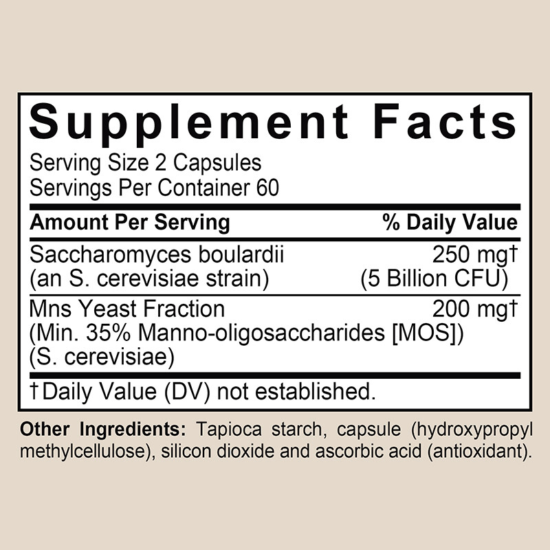 Boulardii Mos 120 Cap Enhance Intestinal Protecion Gut Health Digestive Support