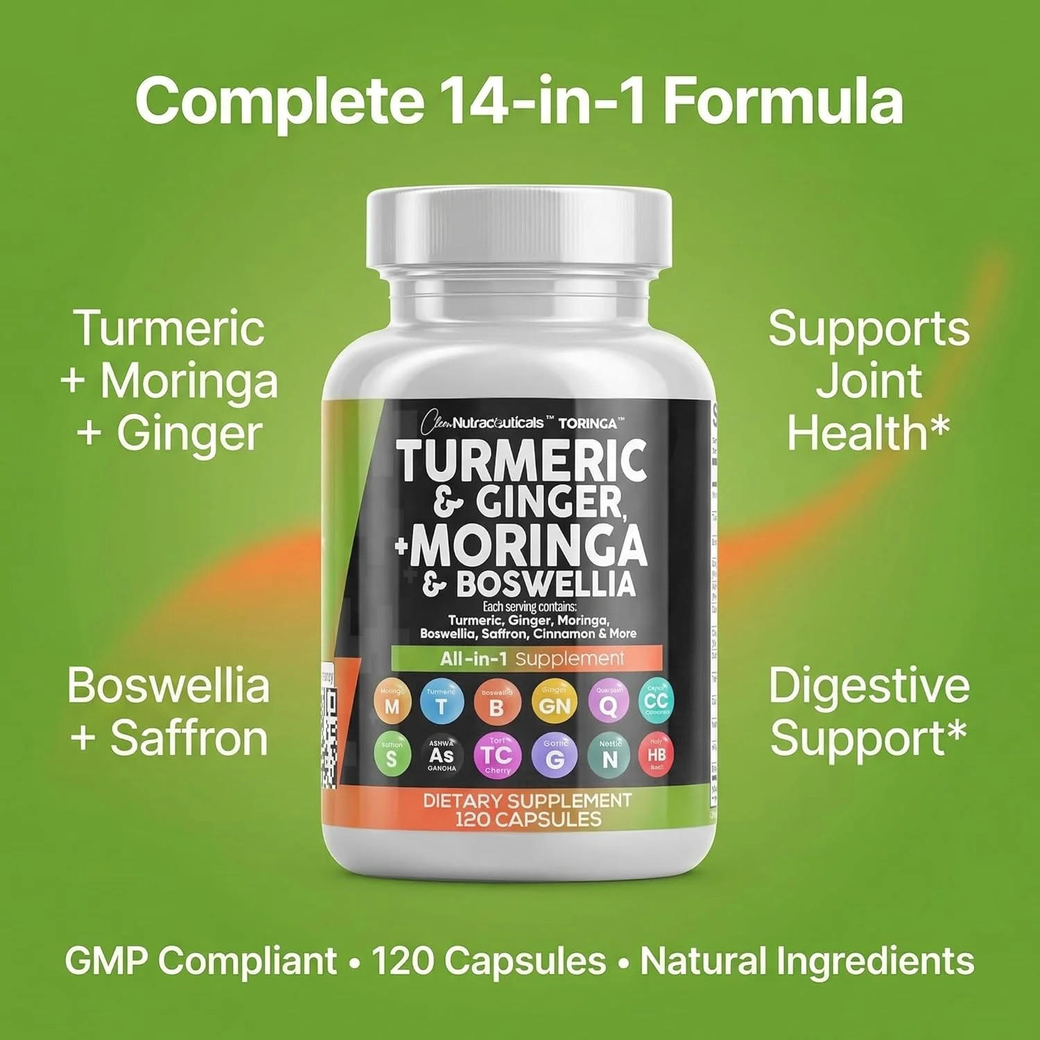 Turmeric Moringa Supplement | Ginger Boswellia Saffron – Supplement for Women an