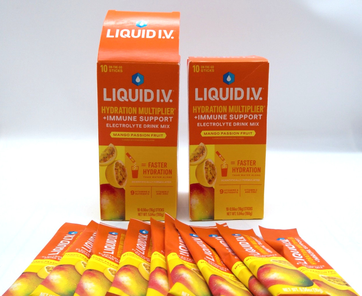 2PK- Liquid IV Hydration Multiplier Mango Passionfruit 10ct EA Exp: 6/27