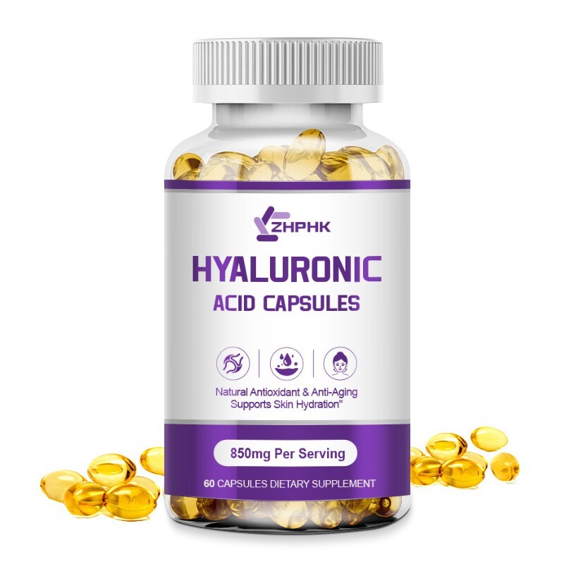 Hyaluronic acid capsules for anti-aging moisturizing skin care reduce wrinkles