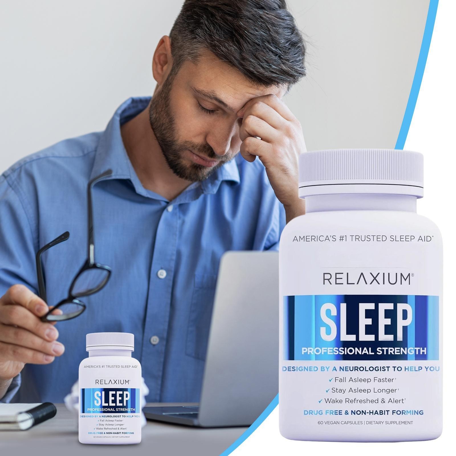 Relaxium Sleep plant-based Dietary Supplement Suitable For Better Sleep 60 Capsu