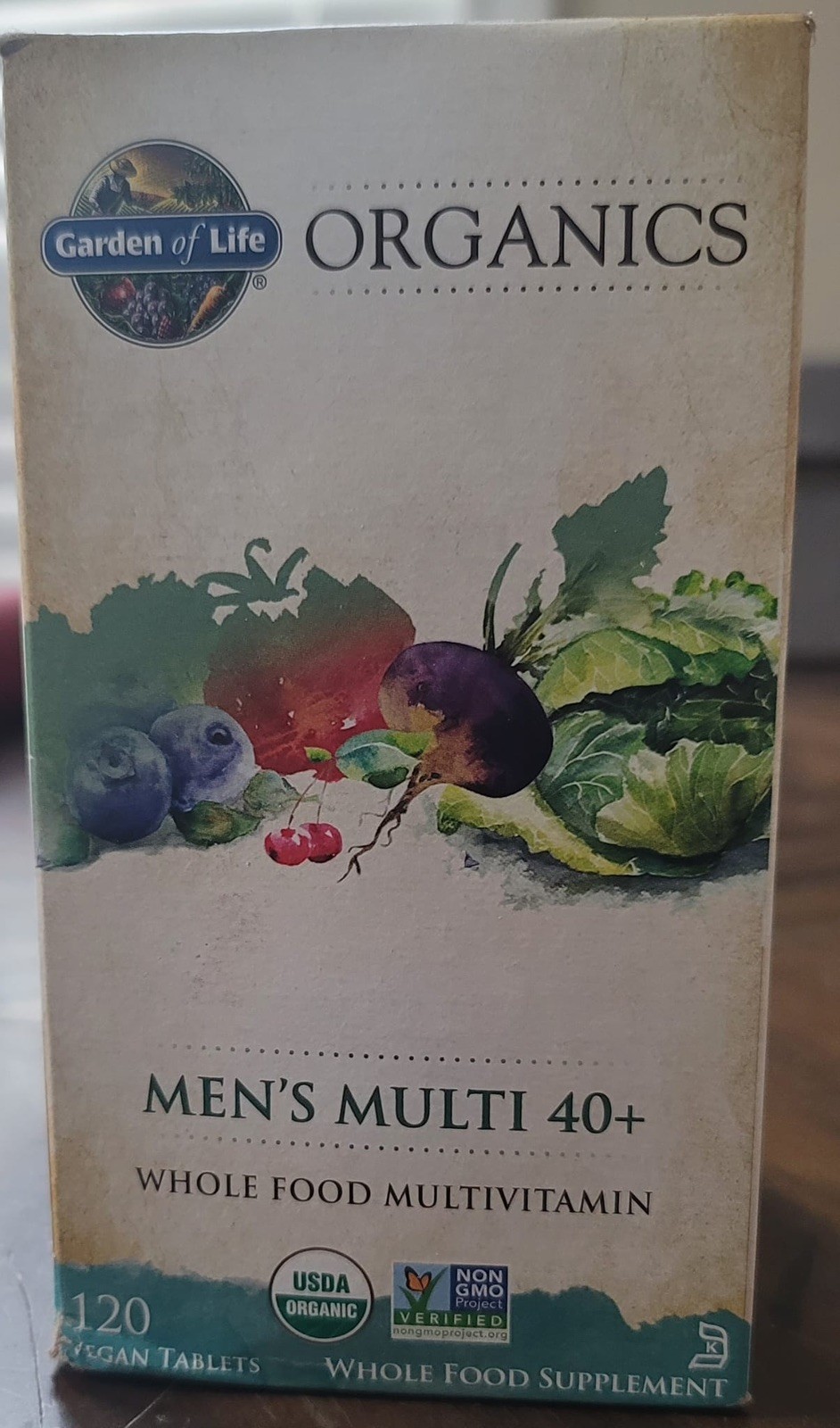 Garden of Life Organic Men’s Multivitamin 40+ 120 Tablets Exp 9/28