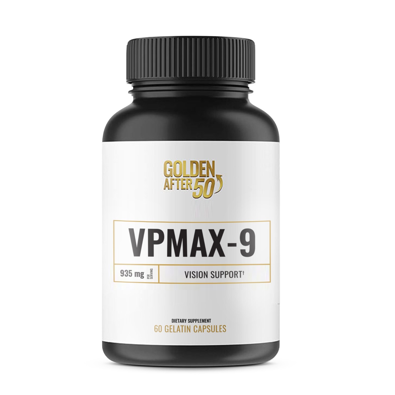 Golden After 50’s VPMAX-9 is a vision support formula. 1 Month Supply.