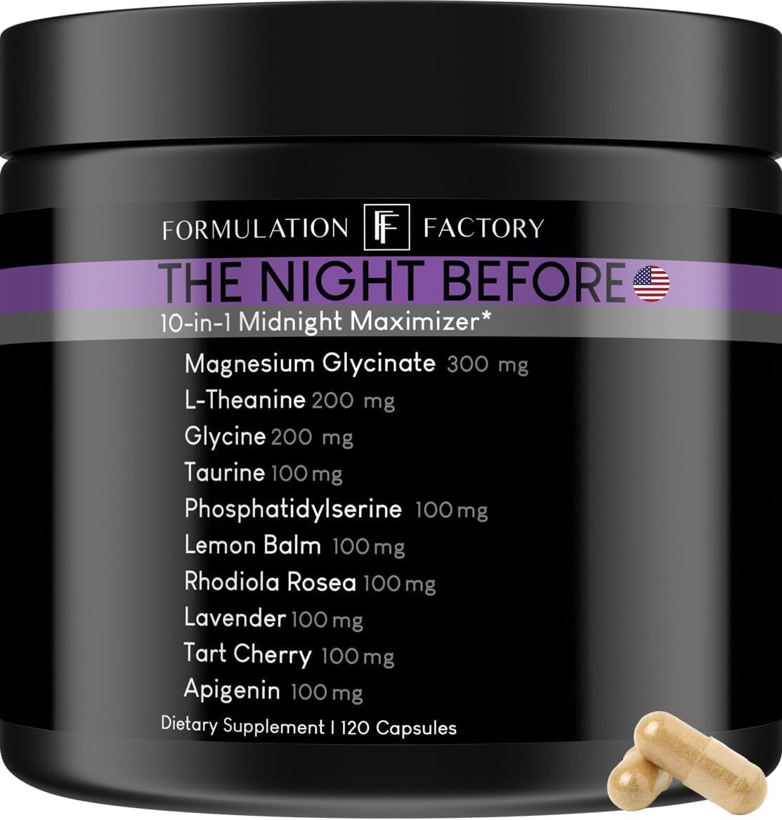 The Night Before 10 in 1 Sleep & Stress Support 2-Month Supply Relaxation & R
