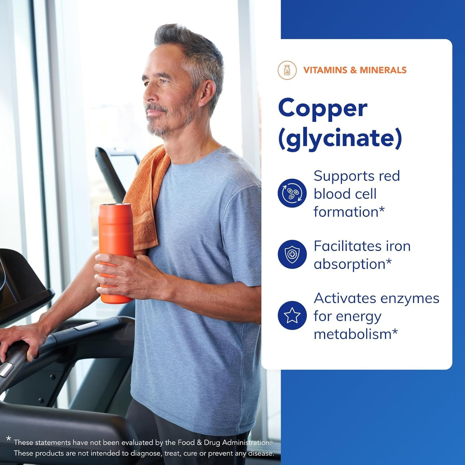Copper Glycinate 60’S – 2 Mg Copper Supplement, Supports Red Blood Cell Formatio