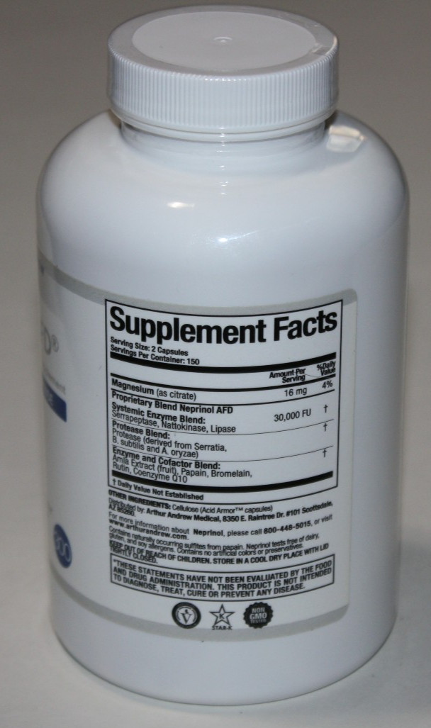 Neprinol AFD Advanced Fibrin Defense – 500 mg 300 Capsules Exp 11/26 NEW