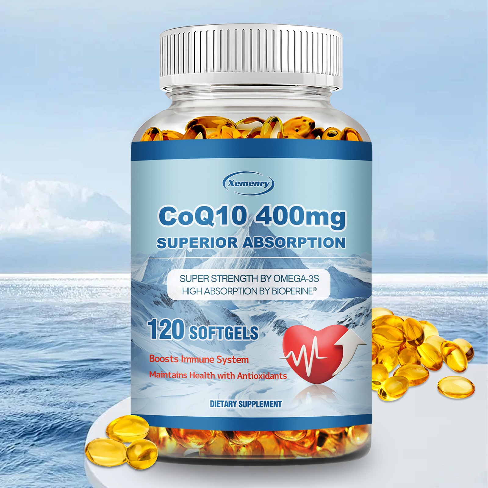 CoQ10 400mg – Heart & Cardiovascular Health, Antioxidant, Energy Production