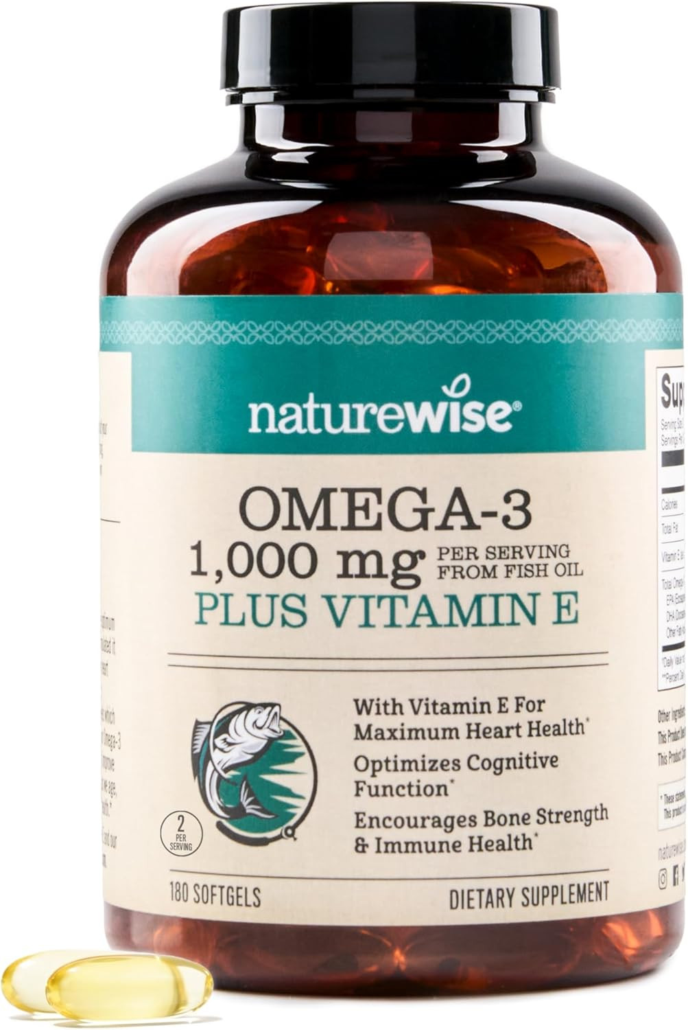 Extra-Strength Omega 3 Fish Oil Supplement – 1000Mg per Serving – 600 EPA & 400