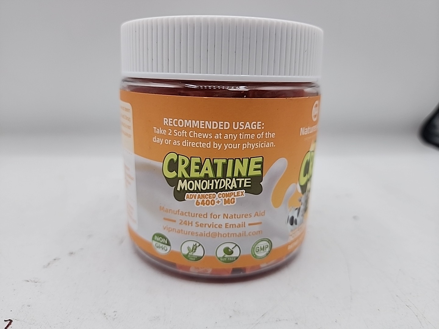 Creatine Monohydrate SoftChews orange Flavor 60ct 12/26